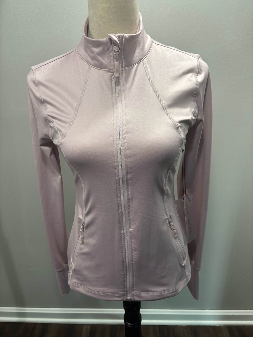Forever 21 Light Dusty Pink Zip-Up Active Jacket NWT